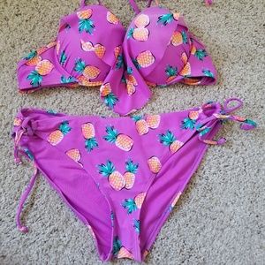 Push Up Ruffle Pineapple Bikini